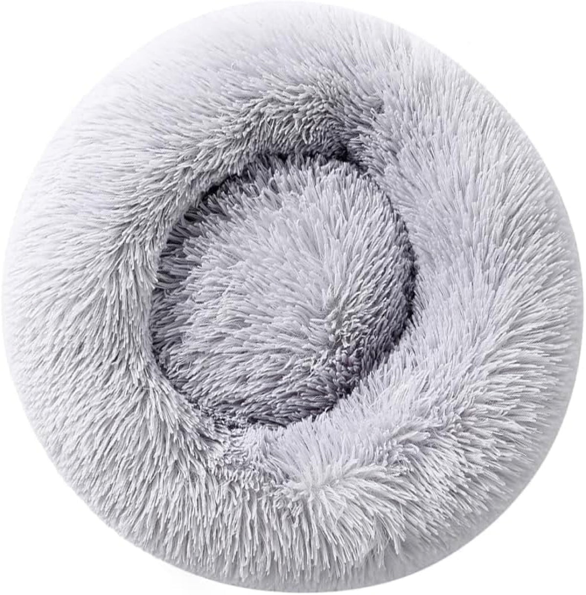 Calming donut cuddler cat bed in grey