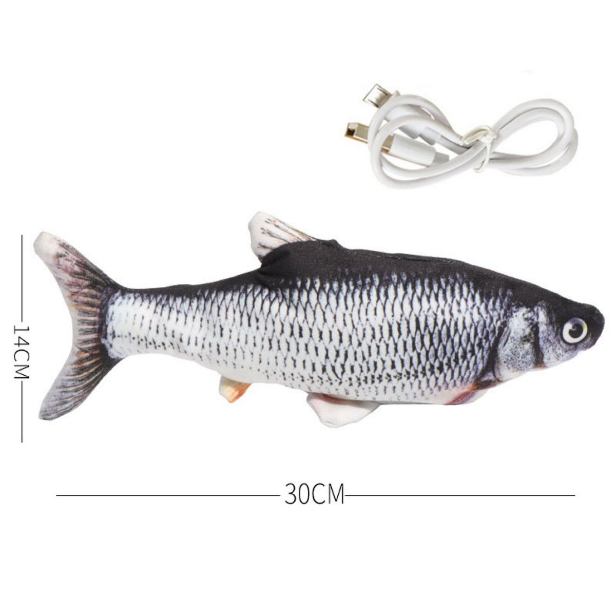Flopping fish cat toy - carp style
