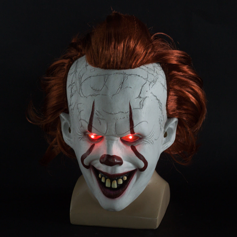 LED Light-Up Creepy Clown Costume Mask