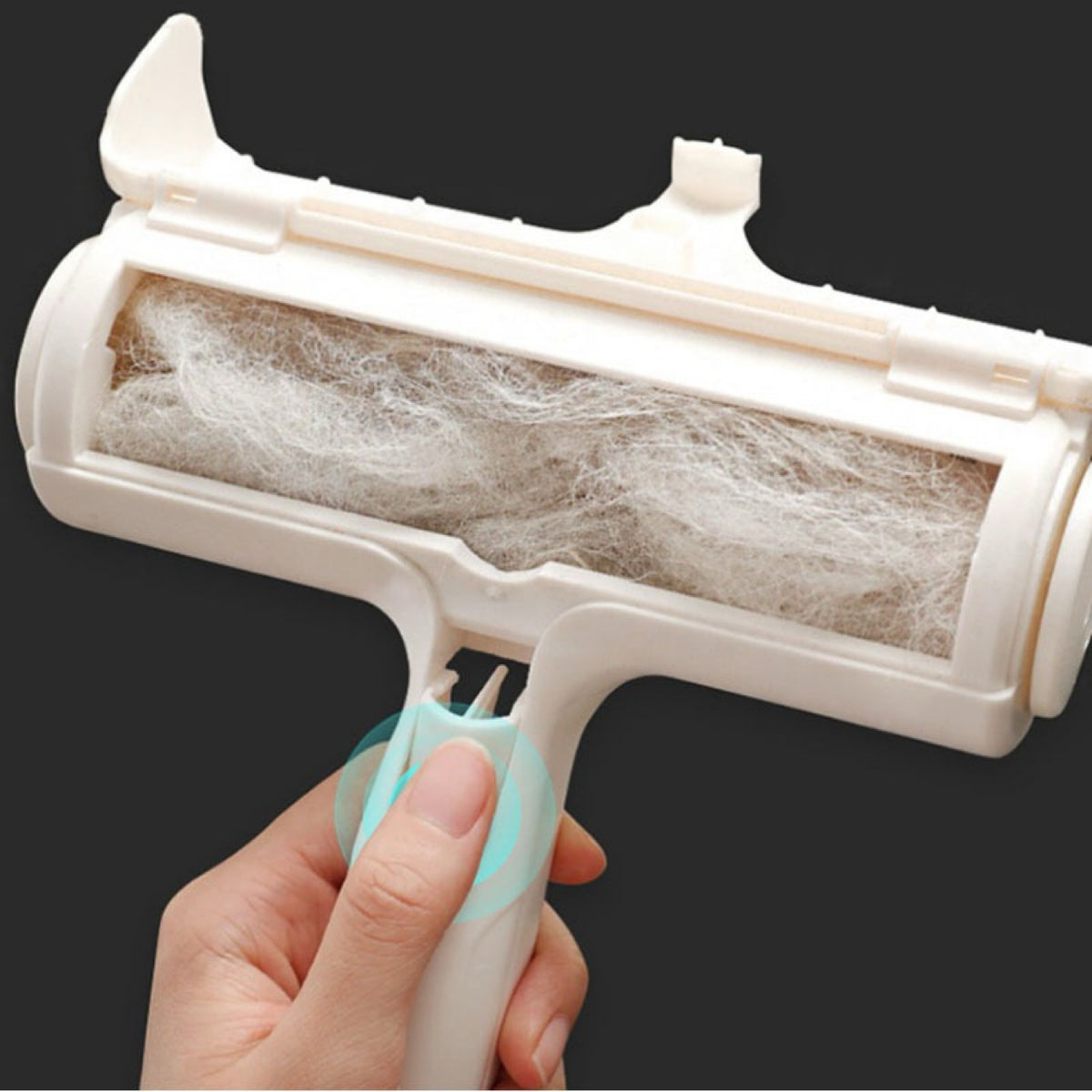 Hair remover roller - collection chamber full of cat hair