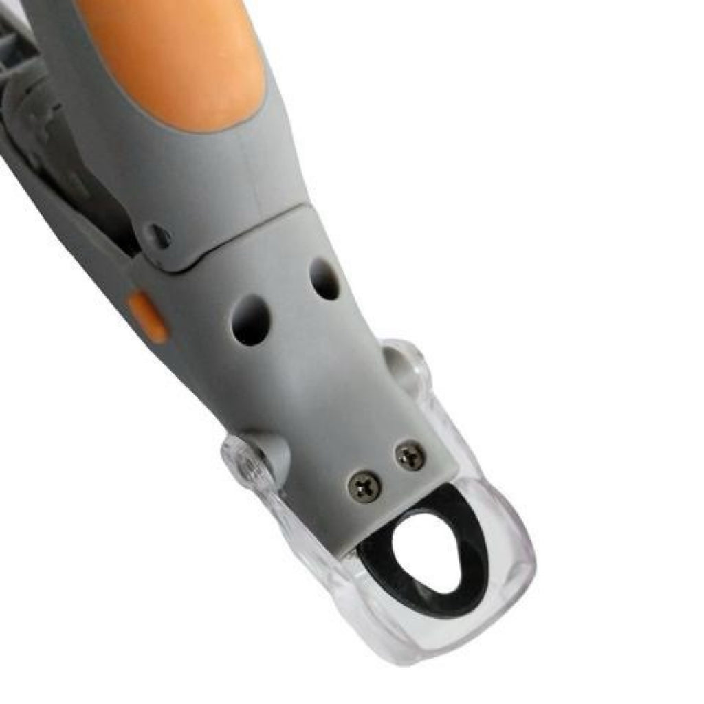 LED nail clipper - blade and guard detail