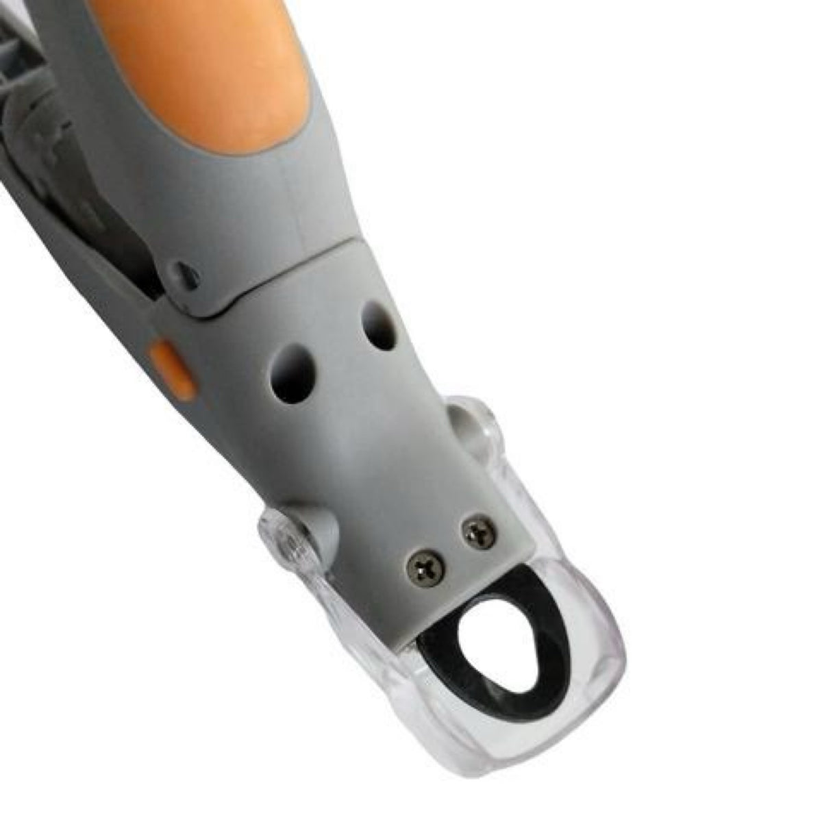 LED nail clipper - blade and guard detail