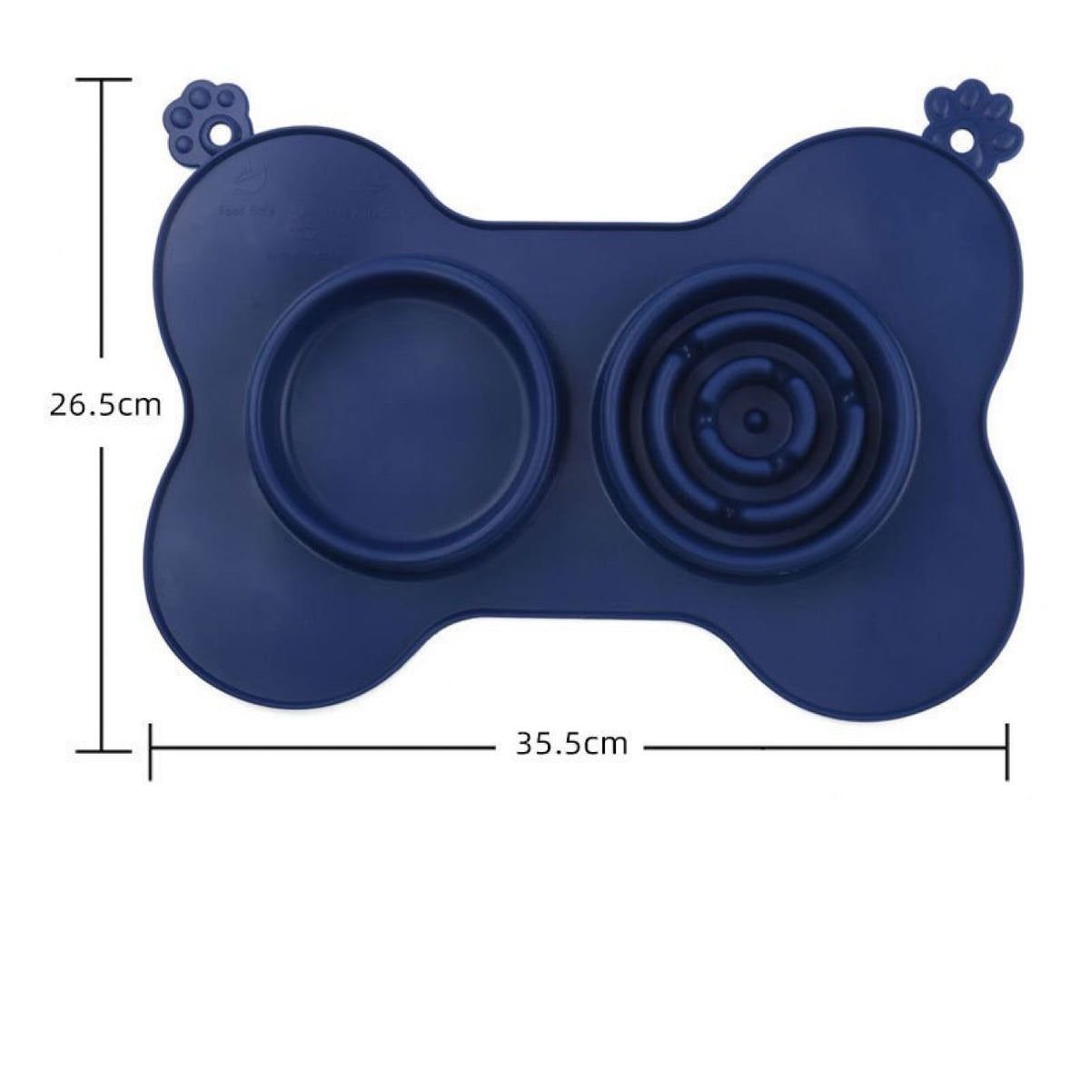 Slow feeder features - anti-slip suction base
