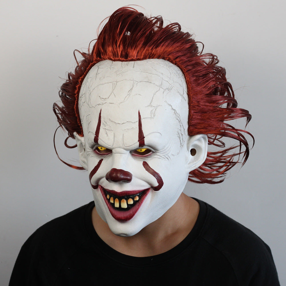 LED Light-Up Creepy Clown Costume Mask